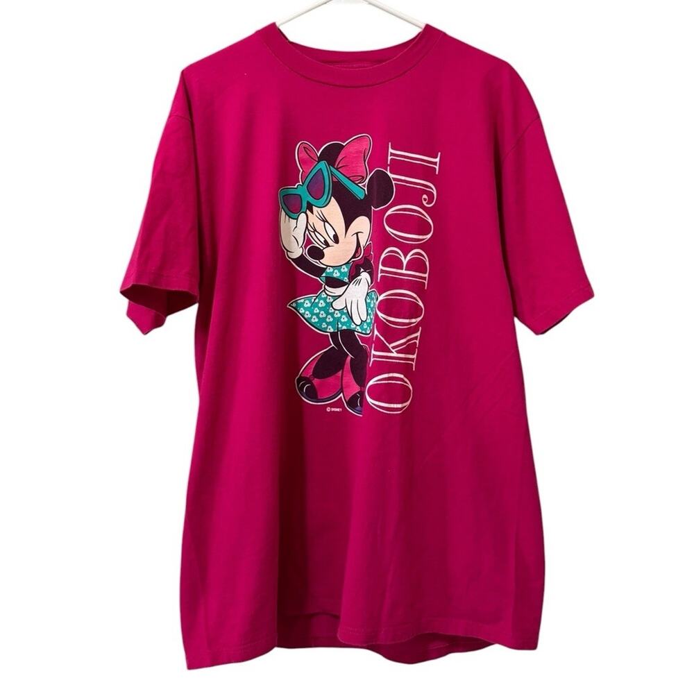 Minnie Mouse T Shirt Adult Size Adult XL Pink USA 90s Classic Cartoon Travel VTG